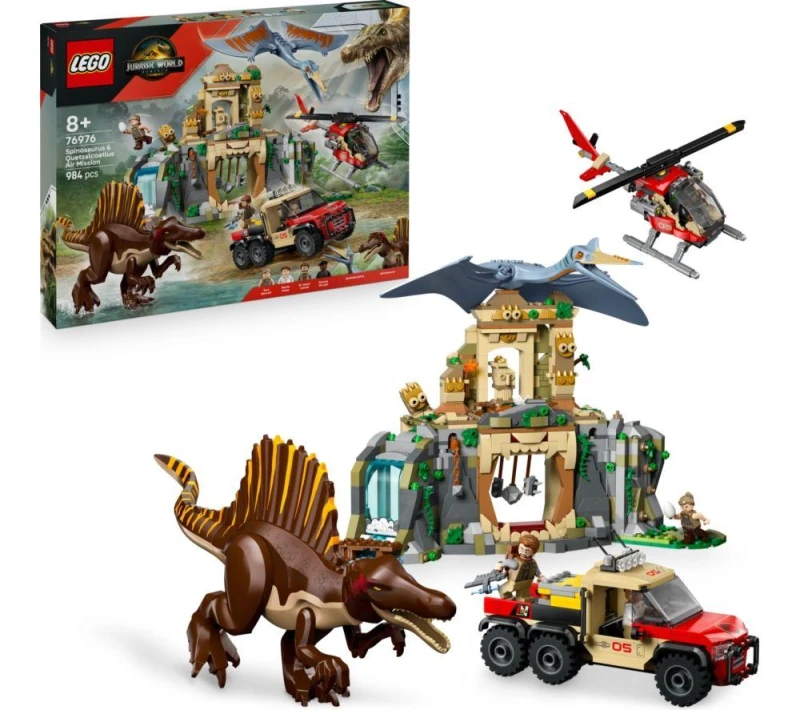 Image of LEGO Jurassic World 76976 Spinosaurus & Quetzalcoatlus Air Mission Set 5702017850276