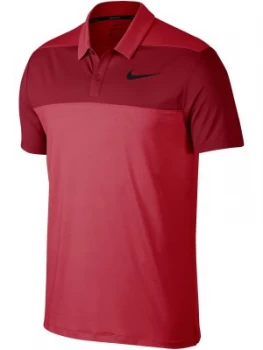Image of Mens Nike Dry Color Block Polo Pink