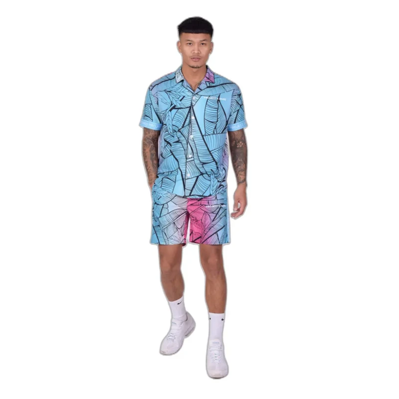 Image of Project X Paris Tropical printed shorts Project X Paris Bleu Male S