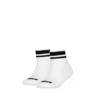 image of Puma Quarter Socks 2 Pack - White