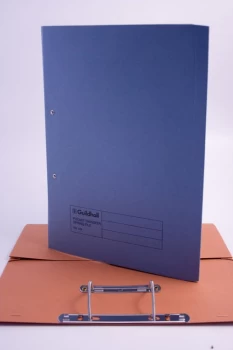 image of Guildhall Transfer Spring File 420gsm Pocket Foolscap Blue Ref 211/6000Z Pack 25