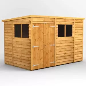 image of 10X6 Power Overlap Pent Double Door Shed