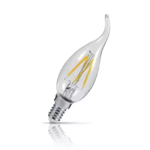 image of Prolite LED Candle 4W E14 Flame Tip Warm White Clear