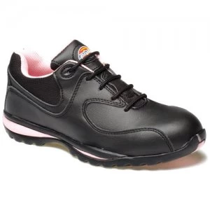 Image of Dickies Ladies Ohio Safety Trainers Black / Pink Size 3