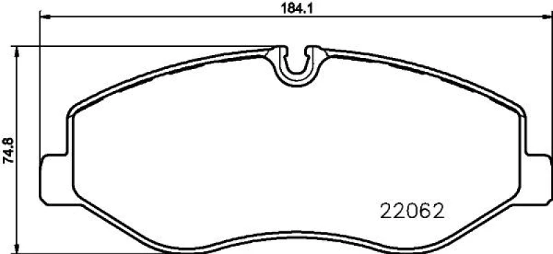 Image of HELLA Brake pad set HELLA 8DB 355 021-961