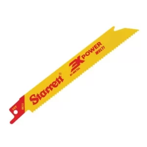 image of Starrett B6105-5 Bi-Metal Reciprocating Blade, Straight 152mm 10 TPI (Pack 5)