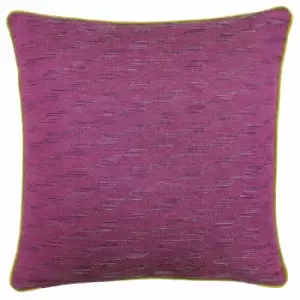 Image of Paoletti Marylebone Polyester Filled Cushion Sulphur/Fuchsia
