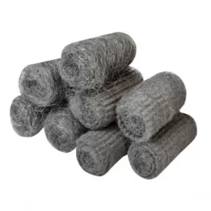 image of Faithfull FAIASW8A Steel Wool, Assorted Grades 20g Rolls (Pack 8)