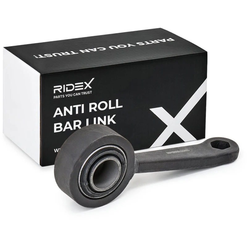 Image of RIDEX 3229S0150 Anti-roll bar link Front Axle Left Steel Link Stabiliser (3229)