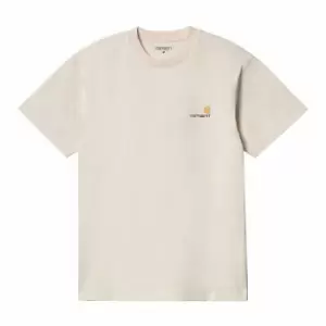 Image of Carhartt Wip American Script T-Shirt, Natural, Male, T-Shirts, I029956.05XX