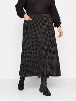 Image of Yours Maxi Length Jersey Skirt - Black, Size 16, Women
