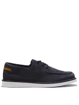 Image of Timberland Newmarket Il Leather Boat Shoe - Navy, Size 8, Men