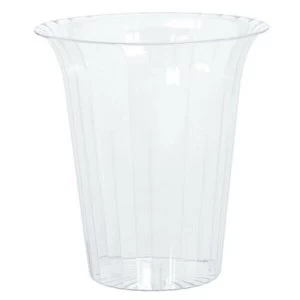 image of Clear Plastic Flared Cylinder Containers