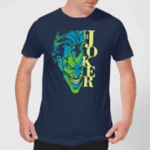 Image of DC Comics Batman Split Joker Stare T-Shirt - Navy - L