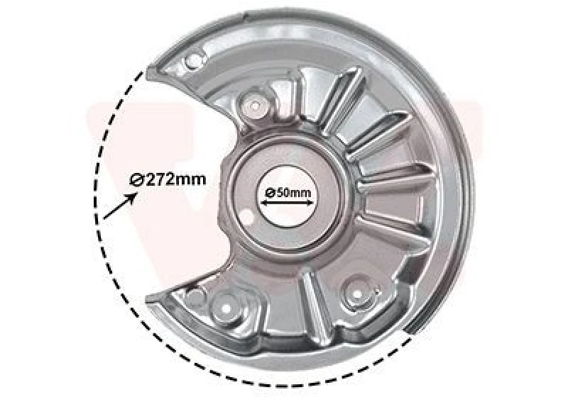 Image of VAN WEZEL Brake disc backing plate VAN WEZEL 5766375