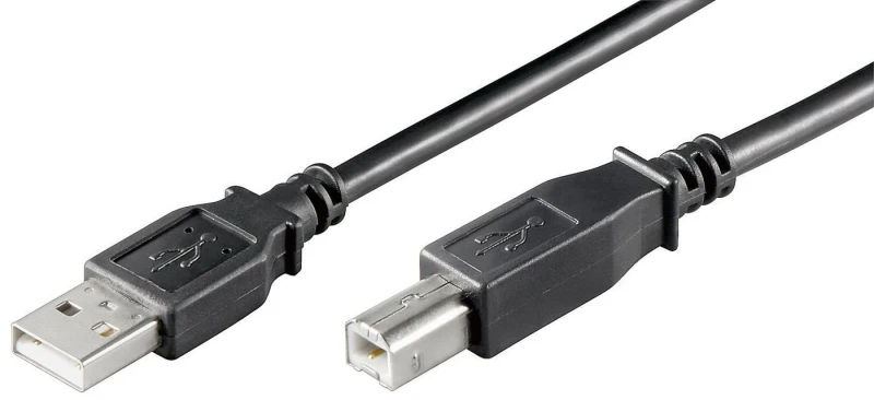 Image of Microconnect USBAB3B-LSZH USB cable USB 2.0 3m USB A USB B Black