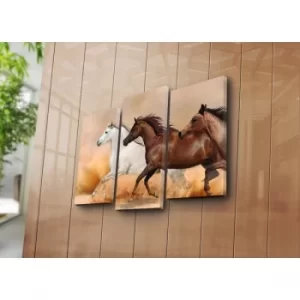 Image of 3PATK-49 Multicolor Decorative Canvas Painting (3 Pieces)