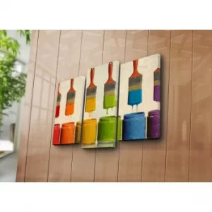 Image of 3PATK-85 Multicolor Decorative Canvas Painting (3 Pieces)