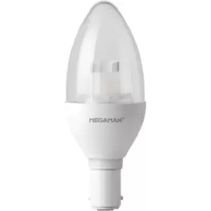 Image of Megaman 6W LED B15 SBC Candle Warm White Dim-to-Warm - 143709