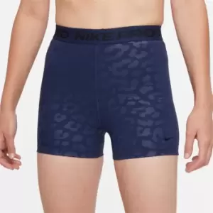 Image of Nike AOP Hight Waist Shorts Womens - Blue