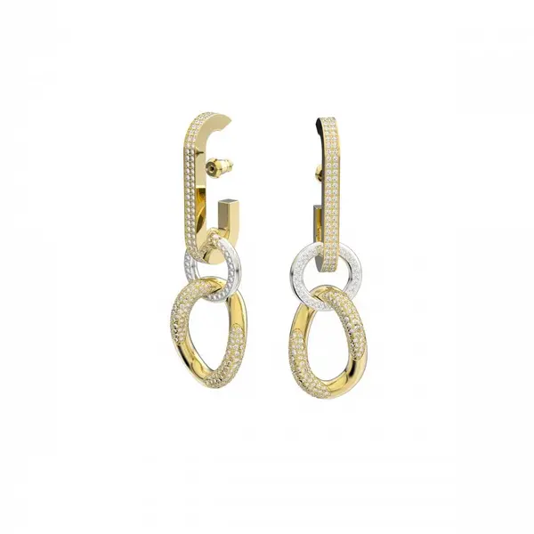 Image of Swarovski Dextera Chain Crystal Earrings 5613385