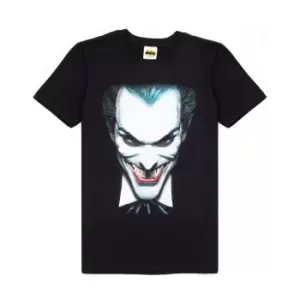 Image of The Joker Mens Face Short-Sleeved T-Shirt (L) (Black)