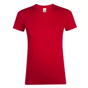 Image of SOLS Womens/Ladies Regent Short Sleeve T-Shirt (L) (Red)