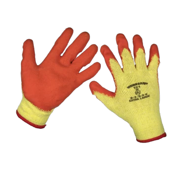 image of Super Grip Knitted Gloves Latex Palm (X-Large) - Pair