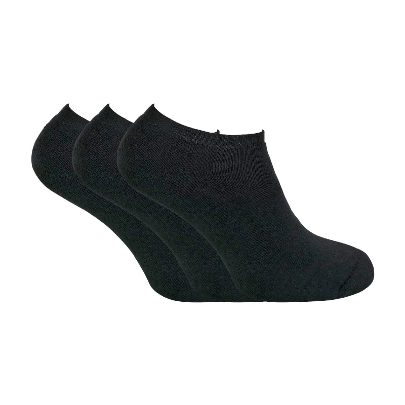 Image of Sock Snob Sock Snob Men 3 Pack Thick Cushioned Low Cut Ankle Thermal Socks in Black Size: 6-11 Black 6-11 Male 5060597074209