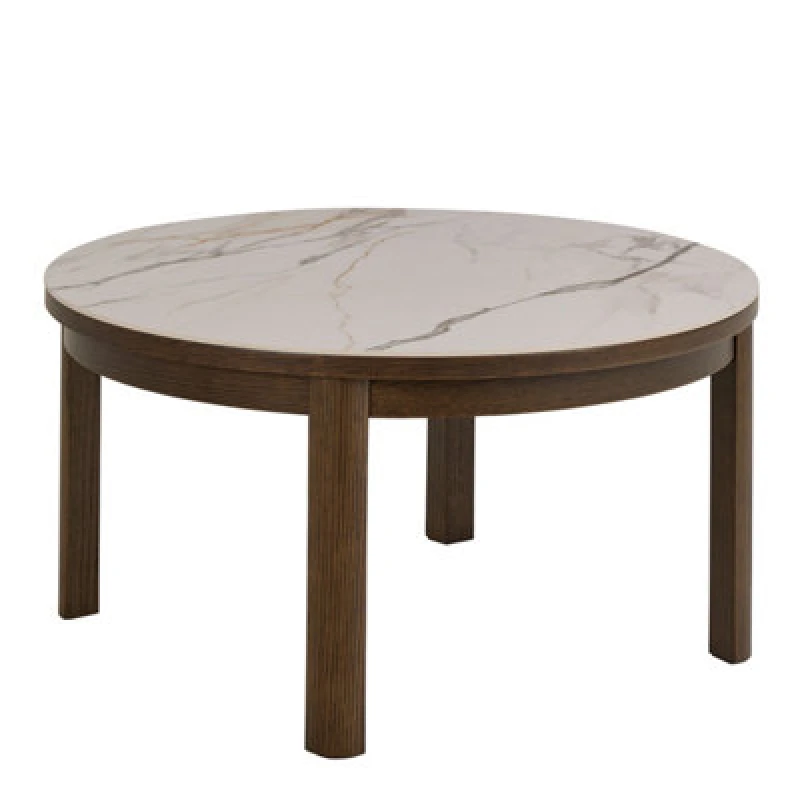 Image of Furniture To Go Southampton Round Coffee Table In Cream Ceramic 90X45Cm
