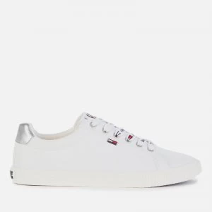 Image of Tommy Jeans Womens Hazel Casual Canvas Trainers - White - UK 6