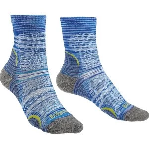 Image of Bridgedale HIKE Ultra Light Merino Performance Pattern Womens - Large Multi Blue