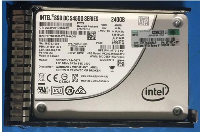 Image of HPE 240G S 6G SFF RI DS SC SSD