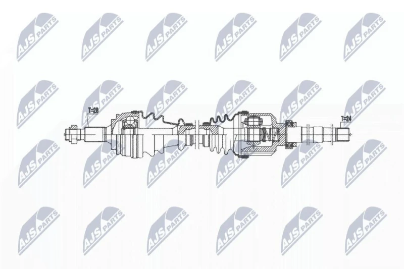 Image of NTY NPW-CT-143 Drive shaft 5-Speed Manual Transmission, Front Axle Right Drive Shaft (13)