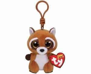 Image of ty Rusty Racoon Beanie Boo Clip Keyring