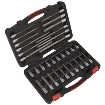 Image of Sealey AK89001 TRX-Star* Socket Bit Set 32pc 3/8"Sq Drive - Platin...