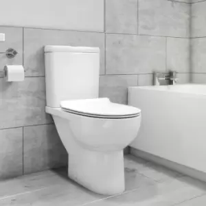 image of Close Coupled Rimless Short Projection Toilet with Soft Close Slim Seat - Venice