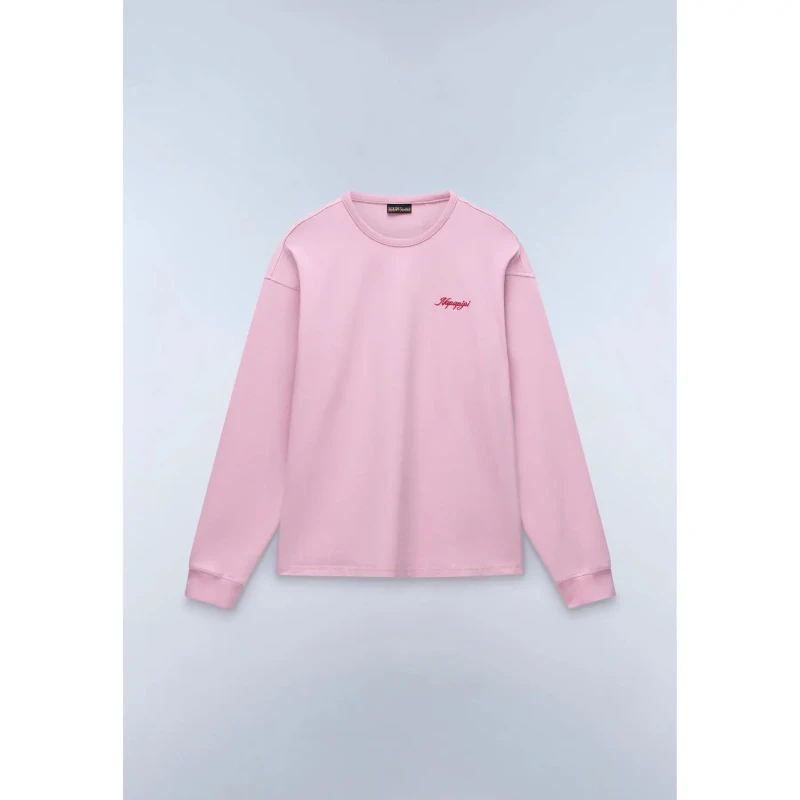 Image of Long sleeve T-Shirt Napapijri Uyuni Violet Male XS
