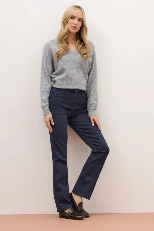 Image of Long Tall Sally Tall Indigo Lift And Shape Slim Jean, Blue, Size 10, Length 36, Women Blue VXLG7 Female length 36,10