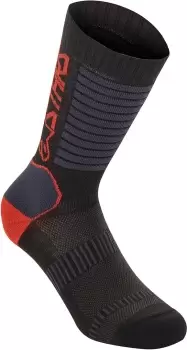 Image of Alpinestars Paragon Lite 19 Socks, black-red, Size S, black-red, Size S