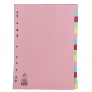 image of Nice Price A4 Manilla Divider 15-Part Pink With Multi-Colour Tabs WX01516