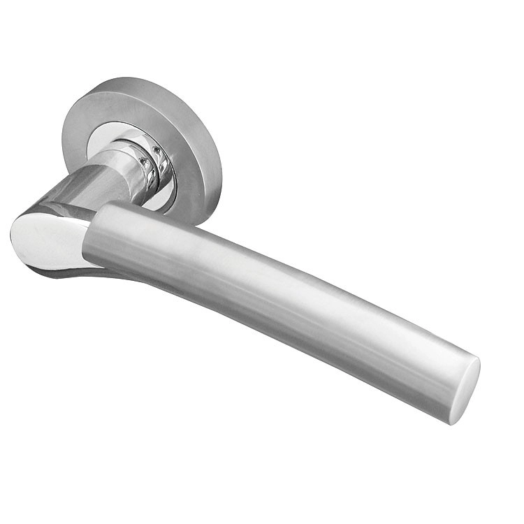 Image of Jedo Arkus Door Handles on Round Rose