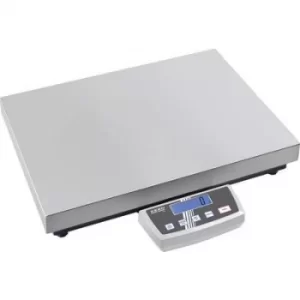 image of Kern DE 35K5DL Parcel scales Weight range 35 kg Readability 5 g, 10g mains-powered, battery-powered, rechargeable Silver