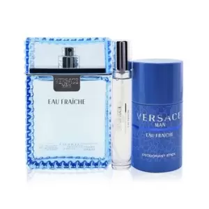 Versace Man Eau Fraiche Gift Set 100ml Eau de Toilette + 75ml Deodorant Stick + 10ml Eau de Toilette