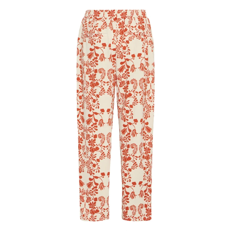 Image of Ichi Womens Trousers Ichi Kate Print PA29 Orange Female M