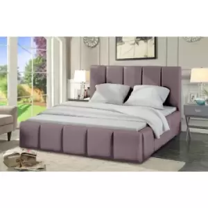 Image of Lurita Upholstered Beds - Plush Velvet, Single Size Frame, Pink - Pink