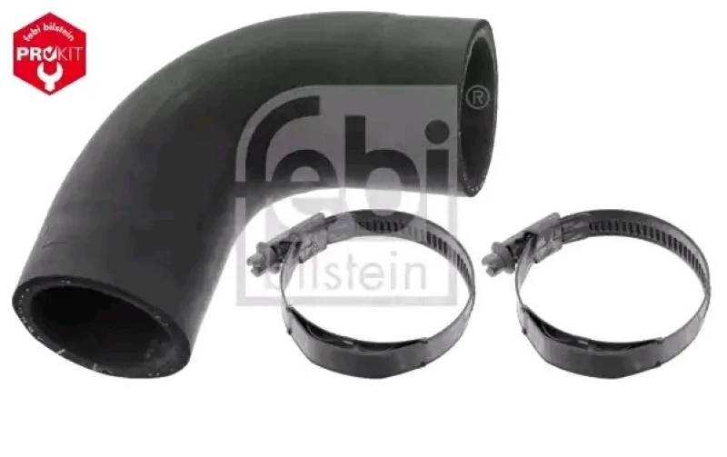 Image of FEBI BILSTEIN 49146 Radiator Hose OE Turbo NEW, EPDM (ethylene propylene diene Monomer (M-class) rubber), with clamps EPDM (ethylene propylene diene M