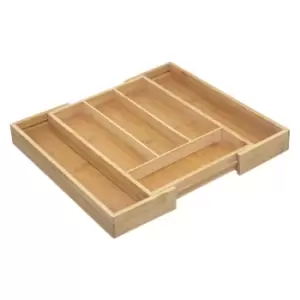 Image of Bamboo Expandable Cutlery Drawer Organiser Natural