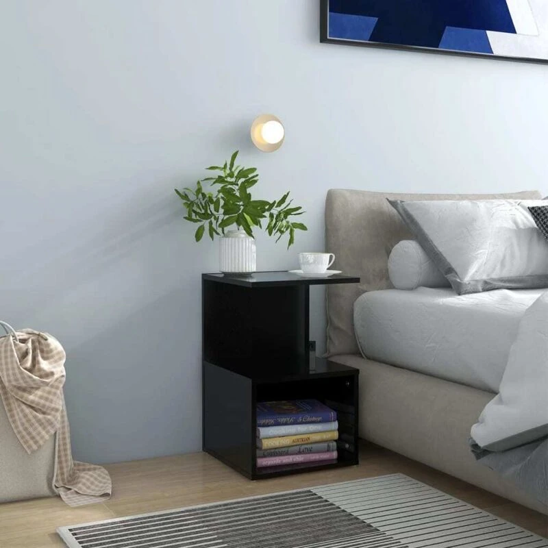 Image of VIDAXL Bedside Cabinets 2 pcs Black 35x35x55cm Engineered Wood vidaXL 8720286558553