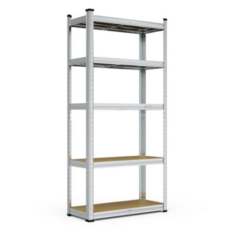 Image of VonHaus 5 Tier Garage Shelving Unit Silver